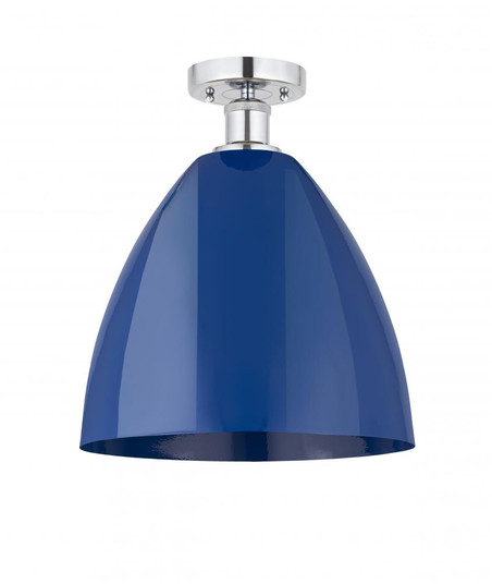 Plymouth - 1 Light - 12 inch - Polished Chrome - Semi-Flush Mount (3442|616-1F-PC-MBD-12-BL)