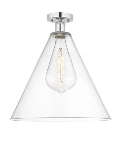 Berkshire - 1 Light - 16 inch - Polished Chrome - Semi-Flush Mount (3442|616-1F-PC-GBC-162)