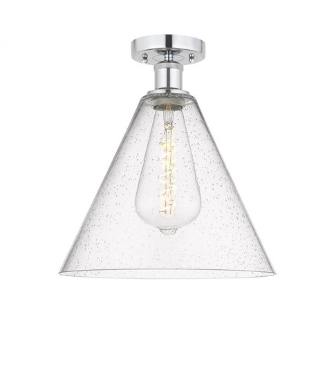 Berkshire - 1 Light - 12 inch - Polished Chrome - Semi-Flush Mount (3442|616-1F-PC-GBC-124)