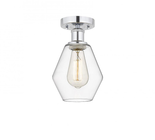 Cindyrella - 1 Light - 6 inch - Polished Chrome - Semi-Flush Mount (3442|616-1F-PC-G652-6)