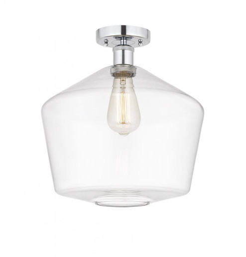 Cindyrella - 1 Light - 12 inch - Polished Chrome - Semi-Flush Mount (3442|616-1F-PC-G652-12)
