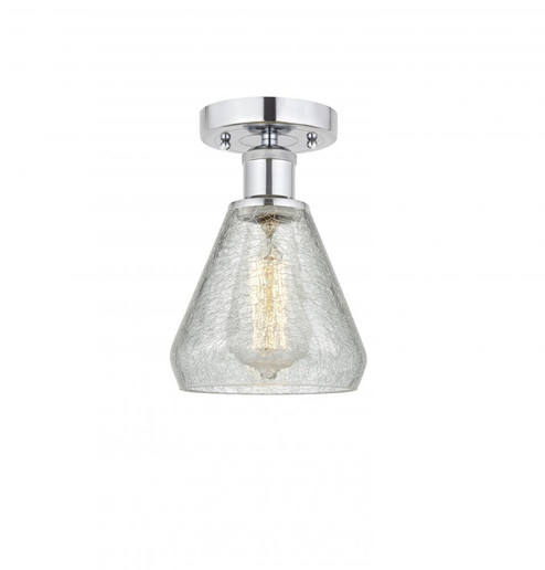 Conesus - 1 Light - 6 inch - Polished Chrome - Semi-Flush Mount (3442|616-1F-PC-G275)