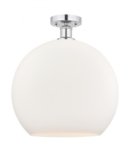 Athens - 1 Light - 14 inch - Polished Chrome - Semi-Flush Mount (3442|616-1F-PC-G121-14)