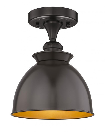 Adirondack - 1 Light - 8 inch - Oil Rubbed Bronze - Semi-Flush Mount (3442|616-1F-OB-M14-OB)