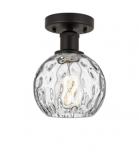 Athens Water Glass - 1 Light - 6 inch - Oil Rubbed Bronze - Semi-Flush Mount (3442|616-1F-OB-G1215-6)