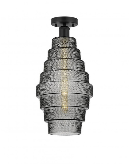 Cascade - 1 Light - 8 inch - Matte Black - Semi-Flush Mount (3442|616-1F-BK-G673-8)