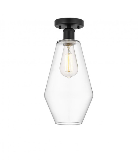 Cindyrella - 1 Light - 7 inch - Matte Black - Semi-Flush Mount (3442|616-1F-BK-G652-7)