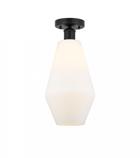 Cindyrella - 1 Light - 7 inch - Matte Black - Semi-Flush Mount (3442|616-1F-BK-G651-7)