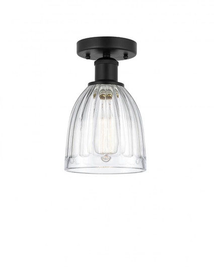 Brookfield - 1 Light - 6 inch - Matte Black - Semi-Flush Mount (3442|616-1F-BK-G442)