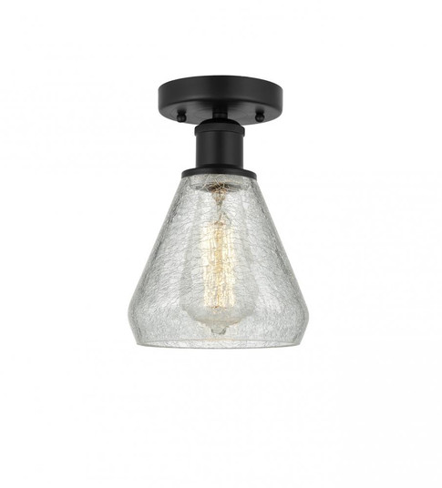 Conesus - 1 Light - 6 inch - Matte Black - Semi-Flush Mount (3442|616-1F-BK-G275)