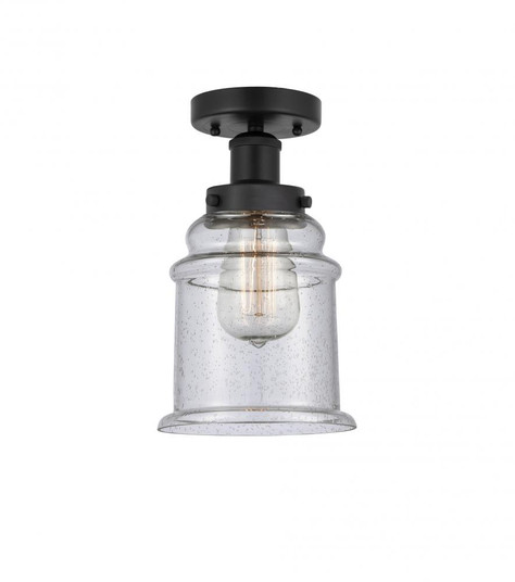 Canton - 1 Light - 6 inch - Matte Black - Semi-Flush Mount (3442|616-1F-BK-G184)