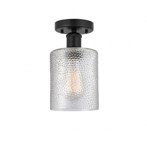 Cobbleskill - 1 Light - 5 inch - Matte Black - Semi-Flush Mount (3442|616-1F-BK-G112)