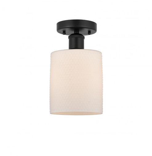 Cobbleskill - 1 Light - 5 inch - Matte Black - Semi-Flush Mount (3442|616-1F-BK-G111)