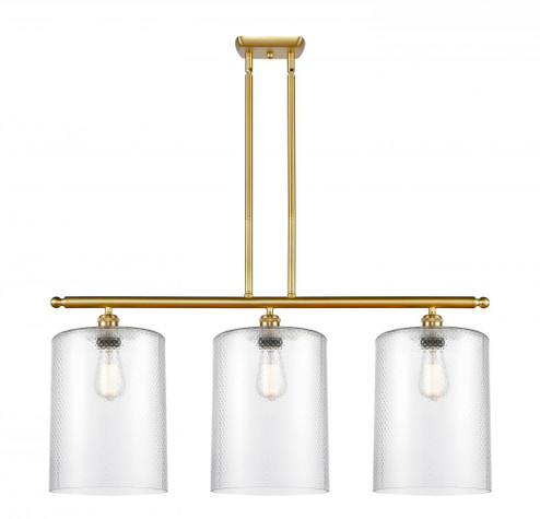 Cobbleskill - 3 Light - 36 inch - Satin Gold - Stem hung - Island Light (3442|516-3I-SG-G112-L)