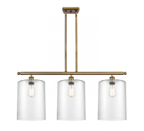 Cobbleskill - 3 Light - 36 inch - Brushed Brass - Stem hung - Island Light (3442|516-3I-BB-G112-L)