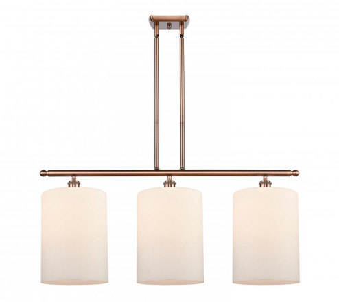 Cobbleskill - 3 Light - 36 inch - Antique Copper - Stem hung - Island Light (3442|516-3I-AC-G111-L)