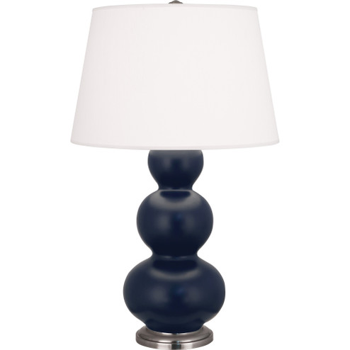 Matte Midnight Blue Triple Gourd Table Lamp (237|MMB42)
