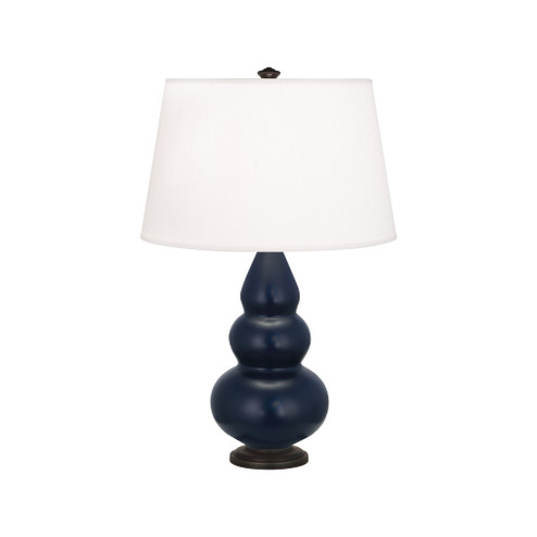Matte Midnight Blue Small Triple Gourd Accent Lamp (237|MMB31)