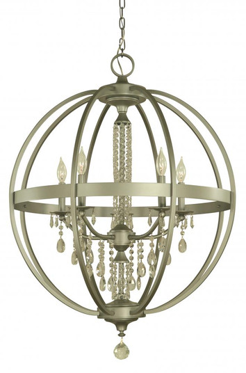 5-Light Satin Pewter Olivia Dining Chandelier (84|5715 SP)