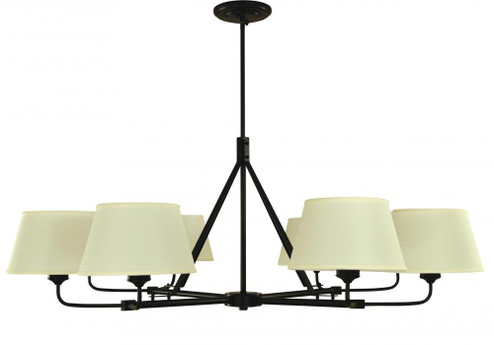 8-Light Matte Black Milford Dining Chandelier (84|5708 MBLACK)