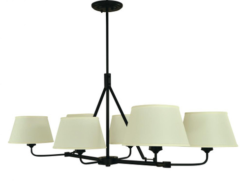 6-Light Matte Black Milford Dining Chandelier (84|5706 MBLACK)