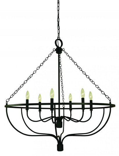 6-Light Brushed Brass West Town Dining Chandelier (84|5686 BR)