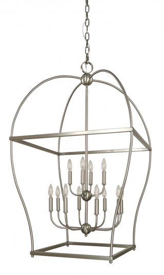 12-Light Brushed Nickel Kenmare Foyer Chandelier (84|5472 BN)