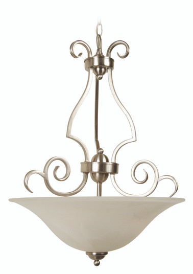Cecilia 3 Light Inverted Pendant in Brushed Satin Nickel (20|7118BNK3)