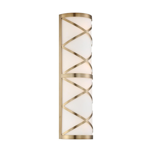 Sylph- 4 Light Vanity - with Satin White Glass - Burnished Brass Finish (81|60/6844)
