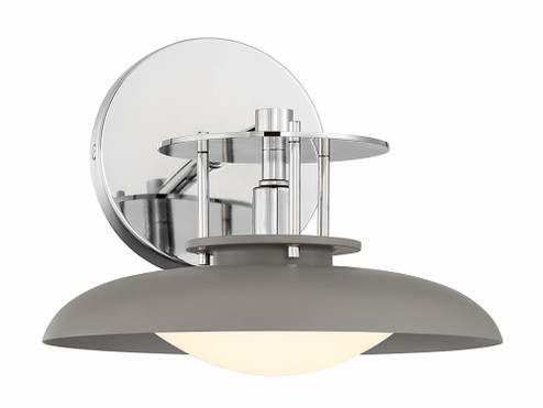 Gavin 1-Light Wall Sconce in Gray with Polished Nickel Accents (128|9-1686-1-175)