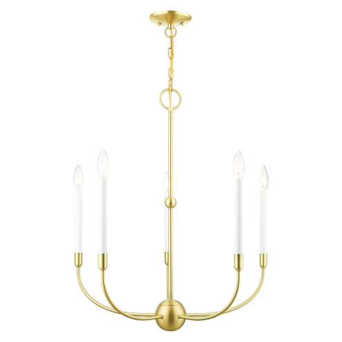 5 Lt Satin Brass Chandelier (108|46065-12)