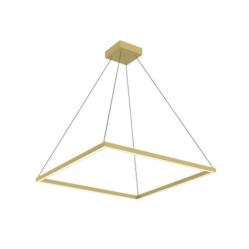 Piazza 32-in Brushed Gold Dimmable LED Pendant (461|PD88132-BG)
