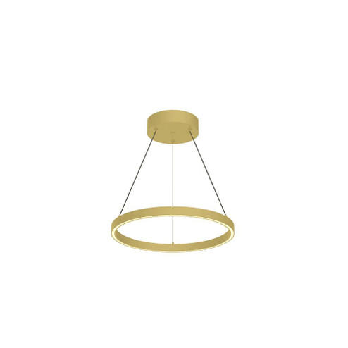 Cerchio 18-in Brushed Gold LED Pendant (461|PD87718-BG)