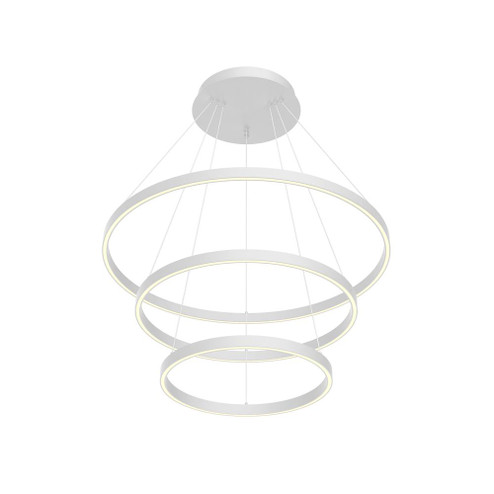 Cerchio 32-in White LED Chandeliers (461|CH87932-WH)