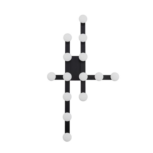 Rezz 32-in Black Dimmable LED Flush Mount (461|FM63432-BK)