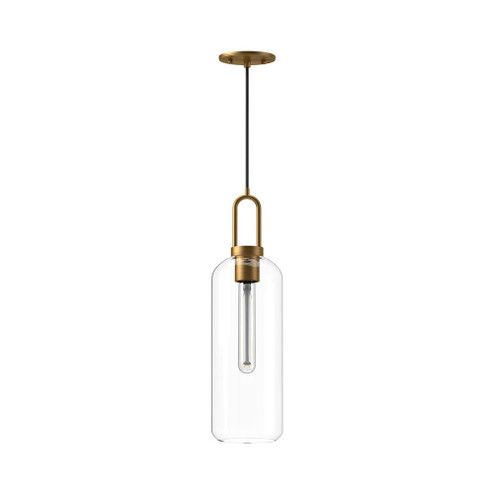 Soji 6-in Aged Gold/Clear Glass 1 Light Pendant (7713|PD401606AGCL)