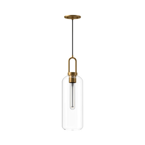 Soji 6-in Aged Gold/Clear Glass 1 Light Socket Pendant (7713|PD401606AGCL)