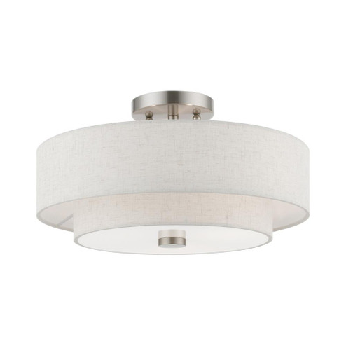3 Light Brushed Nickel Semi-Flush (108|51084-91)
