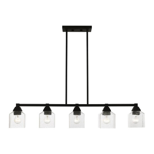 5 Light Black Linear Chandelier (108|49765-04)