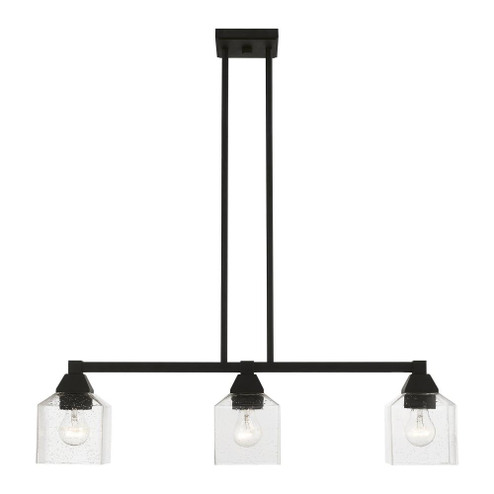 3 Light Black Linear Chandelier (108|49763-04)