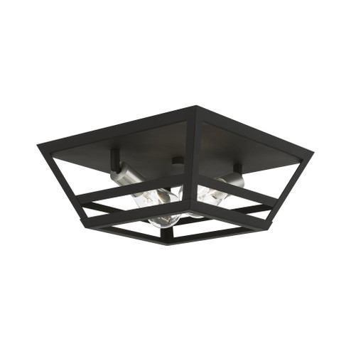 2 Light Black with Brushed Nickel Accents Flush Mount (108|49560-04)