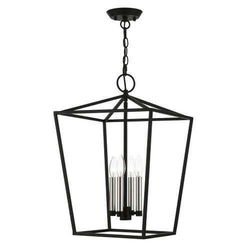 4 Light Black with Brushed Nickel Accents Chandelier (108|49434-04)