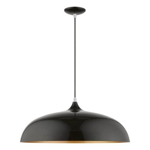 3 Light Shiny Black with Polished Chrome Accents Large Pendant (108|49234-68)