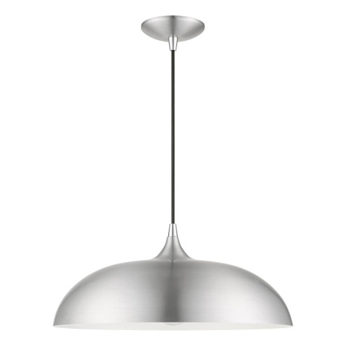 1 Light Brushed Aluminum with Polished Chrome Accents Pendant (108|49233-66)