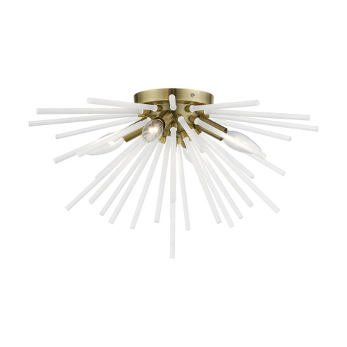 4 Light Antique Brass Flush Mount (108|48820-01)