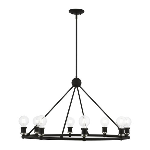 8 Light Black with Brushed Nickel Accents Chandelier (108|47168-04)