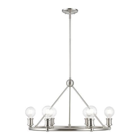 6 Light Brushed Nickel Chandelier (108|47166-91)