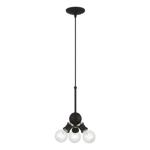 3 Light Black with Brushed Nickel Accents Pendant (108|47164-04)