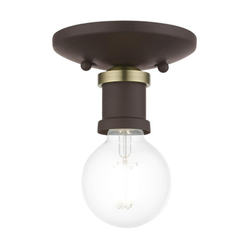 1 Light Bronze with Antique Brass Accents Single Flush Mount (108|47160-07)