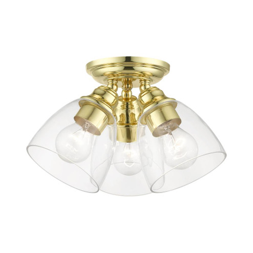 3 Light Polished Brass Semi-Flush (108|46339-02)